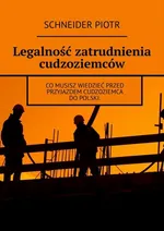 Legalność zatrudnienia cudzoziemców - Schneider Piotr