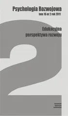 Psychologia Rozwojowa, tom 16 nr 2 rok 2011