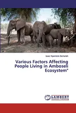 Various Factors Affecting People Living in Amboseli Ecosystem" - Zachariah Isaac Nyamboki