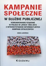Kampanie społeczne w służbie publicznej - Anna Lusińska
