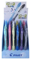 Długopis żelowy Pilot G-2 metallic mix Display 36 sztuk