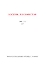 Roczniki Biblioteczne Rok LVII 2013