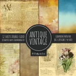 Antique Vintage Scrapbook Paper Pad 8x8 Decorative Scrapbooking Kit Collection for Cardmaking, DIY Crafts, Creating, Old Style Theme, Multicolor Designs - As Ever Crafty