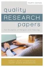 Quality Research Papers - Nancy Jean Vyhmeister