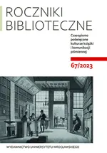 Roczniki Biblioteczne LXVII 67/2023 - Maciej Matwijów