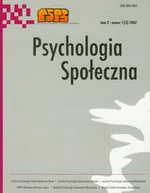 Psychologia społeczna 1(3) 2007