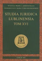 Studia Iuridica Lublinensia Tom  XVI - Outlet