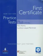 First Certificate Practice Tests Plus with Key Teaching not just testing z płytą CD - Outlet - Nick Kenny