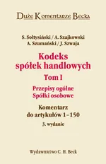 Kodeks spółek handlowych Tom 1 - Stanisław Sołtysiński