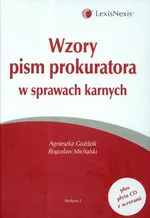 Wzory pism prokuratora w sprawach karnych z płytą CD - Outlet - Agnieszka Goździk