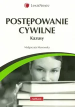 Postępowanie cywilne Kazusy - Outlet - Małgorzata Manowska