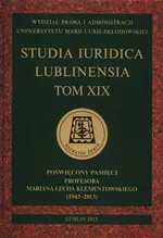 Studia Iuridica Lublinensia Tom XIX