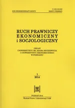 Ruch prawniczy ekonomiczny i socjologiczny 76/2014 Zeszyt 1