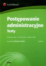 Postępowanie administracyjne Testy - Outlet - Aleksandra Czajka