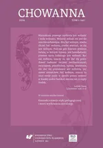 „Chowanna” 2016. T. 1 (46): Kierunki rozwoju etyki pedagogicznej i teorii wychowania moralnego - 15 Sens życia jako wyznacznik zdrowia oraz kategoria badawcza w obszarze nauk społecznych