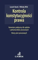 Kontrola konstytucyjności prawa - Leszek Bosek