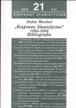 Rozprawy slawistyczne nr 21 1986-06 Bibliografia - Stefan Warchoł