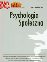 Psychologia społeczna Tom 3 3(8) 2008