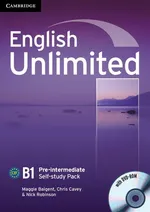 English Unlimited Pre-intermediate Self-study Pack Workbook + DVD - Maggie Baigent