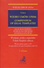 Wzory umów i pism z CD Compendium of Legal Templates Tom 6 - Jacek Bogudziński