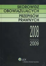 Skorowidz obowiązujących przepisów prawnych 2008 - Outlet