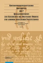 Editionswissenschaftliches Kolloquium 2017