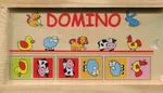 Układanka drewniana Domino zwierzątka