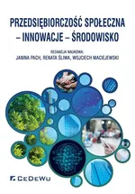 Przedsiębiorczość społeczna innowacje środowisko