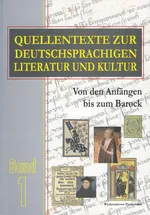 Quellentexte zur Deutschsprachigen Literatur und Kultur Band 1