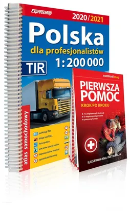 Polska dla profesjonalistów 1:200 000 Atlas samochodowy 2020/2021+ instrukcja pierwszej pomocy