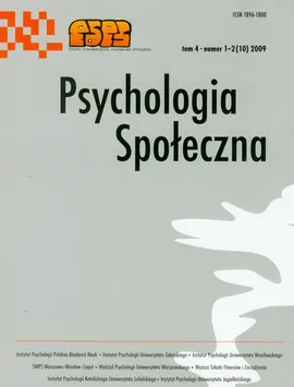 Psychologia społeczna  1-2 2009 Tom 4