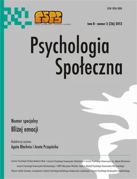 Psychologia Społeczna nr 3(26)/2013 - M. Finogenow: Poczucie koherencji a satysfakcja z życia i dobrostan emocjonalny osób w wieku emerytalnym - Maria Lewicka