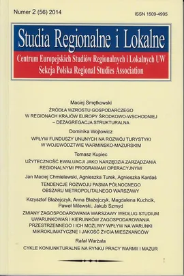 Studia Regionalne i Lokalne nr 2(56)/2014 - Tomasz Kupiec: Użyteczność ewaluacji jako narzędzia zarządzania regionalnymi programami operacyjnymi
