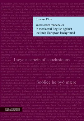 Word order tendencies in mediaeval English against the Indo-European background - 04 Middle English word order - Ireneusz Kida