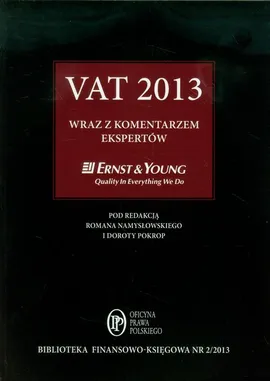 VAT 2013 wraz z komentarzem ekspertów - Praca zbiorowa