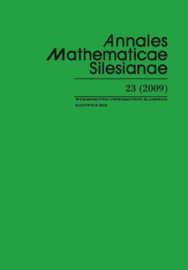 Annales Mathematicae Silesianae. T. 23 (2009) - 02 Exploring the World with Mathematics