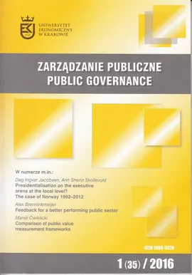 Zarządzanie Publiczne nr 1(35)/2016 - Marek Ćwiklicki: Comparison of public value measurement frameworks