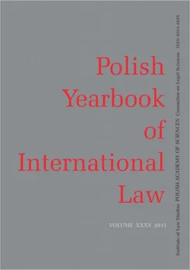 2015 Polish Yearbook of International Law vol. XXXV - Agata Kleczkowska: Decision of the Supreme Court – Criminal Chamber