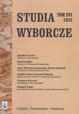 Studia Wyborcze t. 16 - Praca zbiorowa