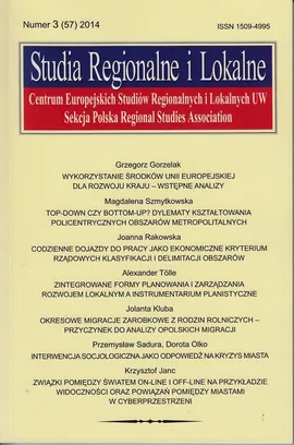 Studia Regionalne i Lokalne nr 3(57)2014 - Grzegorz Gorzelak