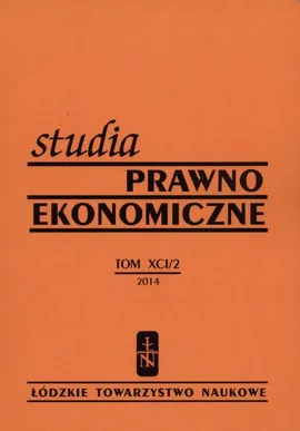 Studia Prawno-Ekonomiczne t. 91/2 2014 - Praca zbiorowa
