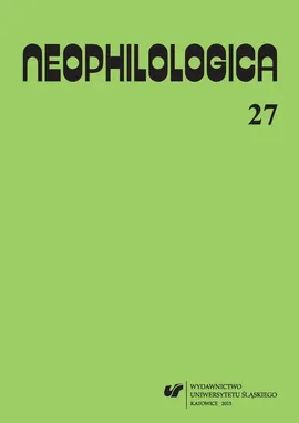 „Neophilologica” 2015. Vol. 27: La perception en langue et en discours - 01 De la perception du mouvement dans le sémantisme du verbe tomber et de ses correspondants polonais