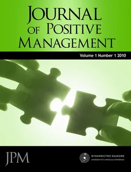 Journal of Positive Management, Vol. 1, No. 1, 2010 - Aldona Glińska-Neweś, Rafał Haffer