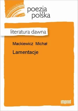 Lamentacje - Michał Mackiewicz