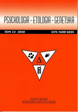 Psychologia-Etologia-Genetyka nr 22/2010