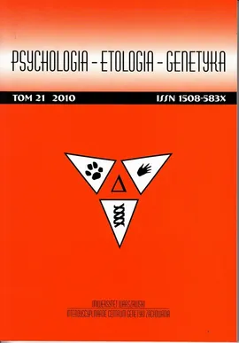 Psychologia-Etologia-Genetyka nr 21/2010