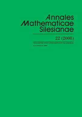 Annales Mathematicae Silesianae. T. 22 (2008)