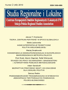 Studia Regionalne i Lokalne nr 2(40)/2010