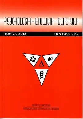 Psychologia-Etologia-Genetyka nr 26/2012