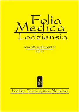 Folia Medica Lodziensia t. 38 suplement  2/2011 - Agnieszka Żebrowska